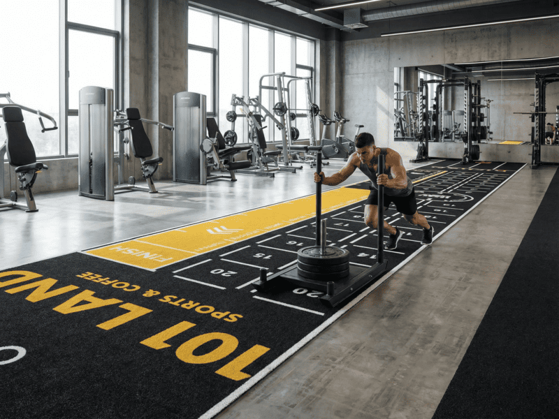 adhesive application for gym turf